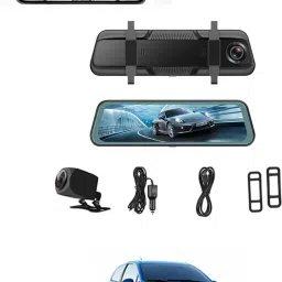 Digital 9.66inch Mirror DVR Full Touch Screen With TFT/Night Vision For Car-125 Black LED-image-73