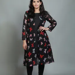 Women Asymmetric Multicolor Midi/Calf Length Dress-image-12