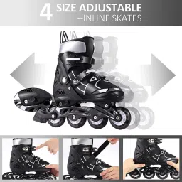 countrylink In-Line Skates with Size Adjustable with LED Flash Light Outdoor Toy (size 8-11) image 2