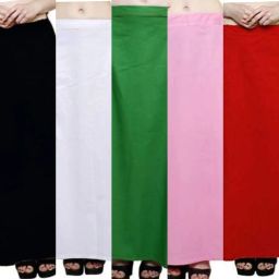 Gugaliya RED.BLAk.GREN.PINK.WHITE Pure Cotton Petticoat-image-12