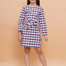 YK Checked Fit & Flare Dress-picture-30