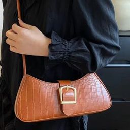 StyleCast Textured Structured Handheld Bag with Fringed image 1