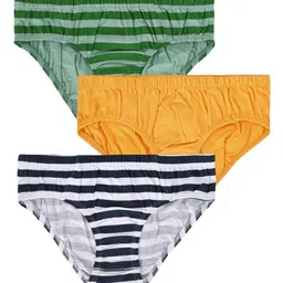 Nuego Boys Pack Of 3 Striped Pure Cotton Basic Briefs BY-UN-BRF-0005-7-8Y-image-55