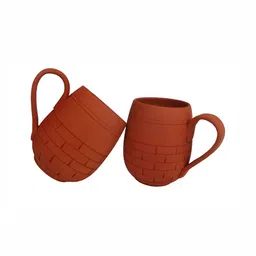 The handicraftian Terracotta MAHARAJA JUMBO Mug Set of 2-image-59