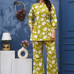 rf clothes Printed Pure Cotton Tunic With Palazzo Co-Ords-image-29