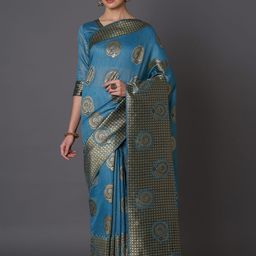 KALINI Zari Art Silk Kanjeevaram Saree-image-68