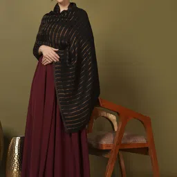 Pashmoda Women Checked Woven Design Shawl-picture-42