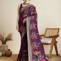 OFLINE SELECTION Floral Woven Design Saree-picture-6