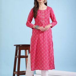 Faxmon Fashion Women Cotton Kurtas-image-59