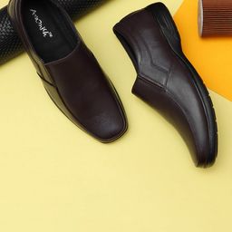 ARAMISH Men Leather Formal Slip-Ons-image-64