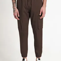 SHOWOFF Men Comfort Slim Fit Low-Rise Cotton Cargo Styles Joggers Trousers-image-40