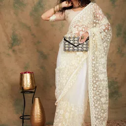 SHADOW & SAINING Embellished Embroidered Net Saree-picture-51