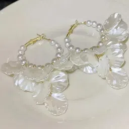 ONUYX Girls Gold-Plated Beaded Hoop Earrings-26