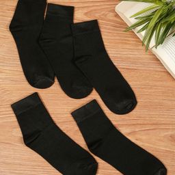 Teakwood Leathers Men Pack Of 5 Pure Cotton Above Ankle Length Socks-picture-45