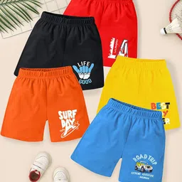 KUCHIPOO Boys Pack of 5 Printed Shorts-52