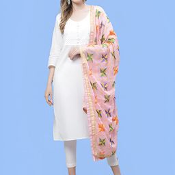 LOOM LEGACY Ethnic Motifs Embroidered Phulkari Dupatta-picture-16