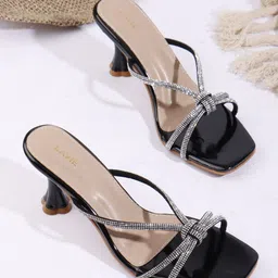 Lavie Embellished Party Slim Heeled Sandals-49