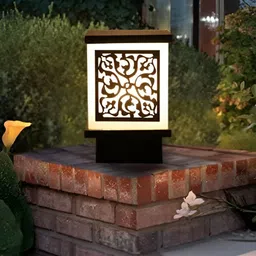 KINIS Black & White Textured Metal Outdoor Lamp-23