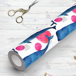 ArtzFolio Printed UV-Resistant Anti-Bacterial Whale And Geometrical Elements Peel & Stick Wallpaper-image-87