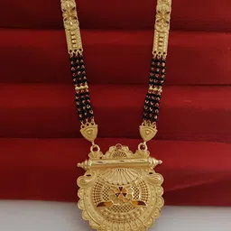 V.K.PAYAL.JEWELLERY Gold-Plated Artificial Stones and Beads Mangalsutra-picture-29