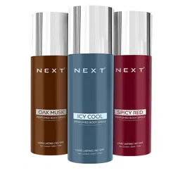 NEXT CARE Oak Musk & Spicy Red & Icy Cool Set Of 3 Long Lasting Deodorant - 120 ml-44
