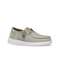 HEYDUDE Women Wendy Funk Embroidered Woven Design Slip-On Stretch Lace Sneakers-picture-32