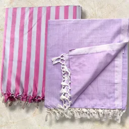 VANISHREE WORLD Multicoloured Striped Cotton Double Bed Duvet-image-91