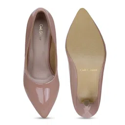 Get Glamr Textured Block Pumps image 5