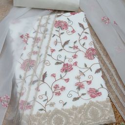 Soch Embroidered Silk Chiffon Unstitched Dress Material-picture-0