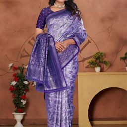 KALINI Woven Design Banarasi Saree With Blouse Piece-picture-17