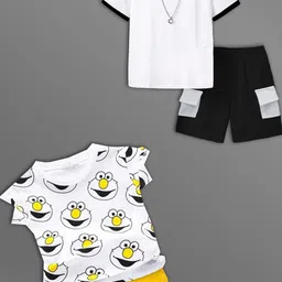 HELPOM Unisex Kids Printed T-shirt with Shorts-picture-36