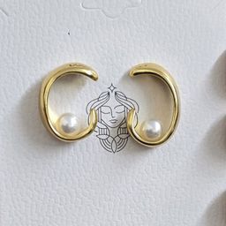 Aurum & You Gold Plated Pearls Beaded Contemporary Korean Studs-image-79