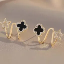 ONUYX Spherical Ear Cuff Earrings-image-80