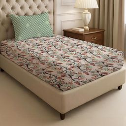 IVAZA Green Floral 210 Pure Cotton Single-image-96