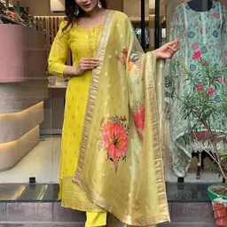 ATOXIC Women Yellow Viscose Rayon Kurta Sets-picture-29