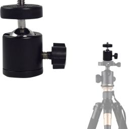 Wanzhow Mini Ball Head 1/4" Screw 360 Degree High Quality Body Tripod Ball Head-14