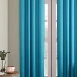 Aura Blue Room Darkening Door Curtain-image-72