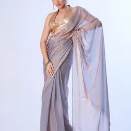 Kalista Embellished Two Toned Organza Saree-picture-16