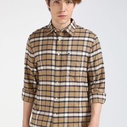 Tommy Hilfiger Men Spread Collar Tartan Checked Cotton Casual Shirt-picture-48