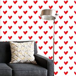 ArtzFolio Printed UV-Resistant Anti-Bacterial Watercolor Red Heart Peel & Stick Wallpaper-image-77