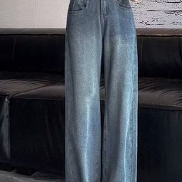 StyleCast Women Wide Leg High-Rise Medium Shade Jeans-image-77
