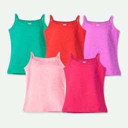 ariel Kids Girls Pack Of 5 Camisoles-picture-45