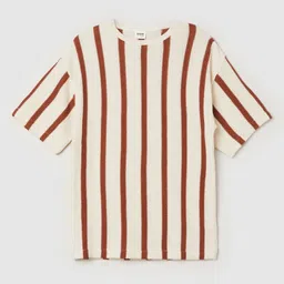 max Boys Striped Hooded Pockets T-shirt-image-10