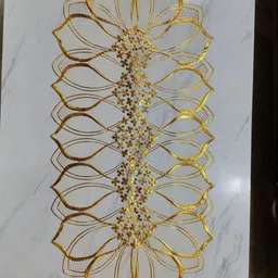KANUSHI INDUSTRIES Cream-Colored & Yellow Textured Table Runner image 3