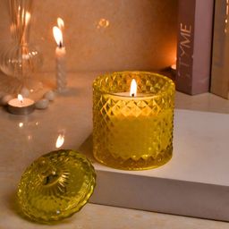 Myntra Elegant Homes Yellow 1 pieces Jar Candle-image-45