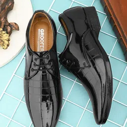 Groofer Formal Round Toe Lace-Ups Derbys Shoes-image-12