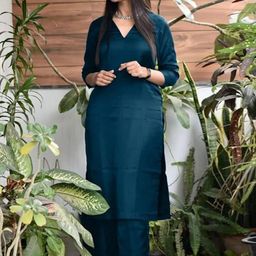SHALIG Women Solid Kurta with Trousers-image-75
