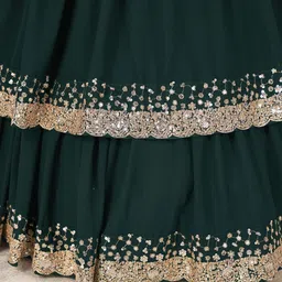 DIVASTRI Embellished Sequinned Semi-Stitched Lehenga & Unstitched Blouse With Dupatta image 5