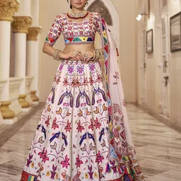 Fusionic Embellished Zardozi Semi-Stitched Lehenga & Unstitched Blouse With Dupatta-23