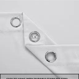IVAZA White Polyester Window Curtains image 3